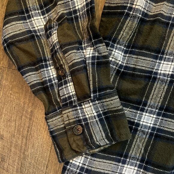 Jach's Mens Heritage Flannel Shirt Long Sleeves Button Up Plaid Green Size M - Picture 7 of 13